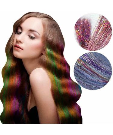 250 Multicolour Hair Tinsel Extensions - Fairy Holographic Sparkle Glitter - Women's Hair Accessories - Buy Online on GoSupps.com