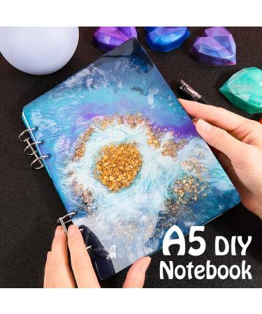 3Pcs Silicone Resin Notebook Cover Molds Set for A5 A6 A7 Sizes - DIY Epoxy Resin Crafting Kit with Book Rings and Tools - Buy Online on GoSupps.com