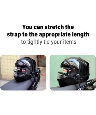 Luggage Hook Elastic Rope Elastic Rope Fixing Strap 2 Hooks Bungee Cord for Motorcycle Helmet Luggage Holding Rubber Black - Buy Online on GoSupps.com