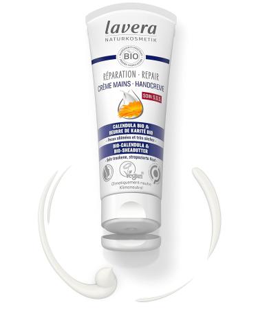Lavera Organic Hand Cream Repair 75ml - Hydrating & Nourishing Cream for All Skin Types - International Shipping Available - Buy Online on GoSupps.com