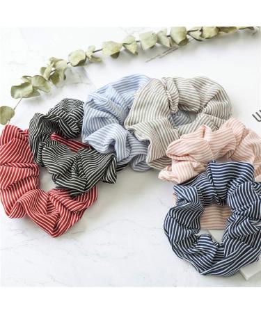 Beaupretty 6PCS Stripe Hair Scrunchies - Stylish Hairbands & Ponytail Holders for Girls | Trendy Hair Accessories - Buy Online on GoSupps.com