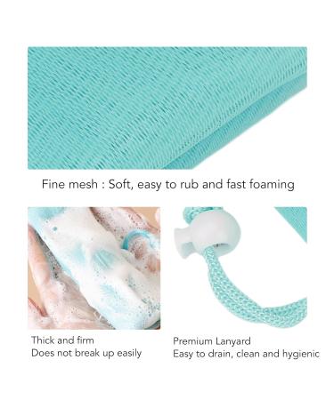 Soft Mesh Soap Bag for Shower - Exfoliating Drawstring Soap Pouch - 5pcs Body & Facial Cleaning Tool - Buy Online on GoSupps.com