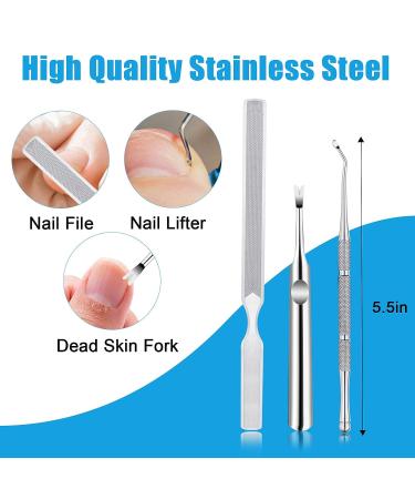 Ingrown Toenail Removal Kit - Professional Pedicure Tool Set for Seniors, Includes Clippers, Corrector Patch, and Strips for Thick Toe Nails - Pain Relief Treatment - Buy Online on GoSupps.com