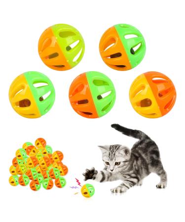 Cat Toy Balls Plastic Ball Cat Toys Cat Bell Ball Lattice Balls With Bell Jingle Kitten Toy Cat Kitten Play Balls for Indoor Kitten Pet Chase Pounce Rattle Play Toys Random Color (24 pieces) - Buy Online on GoSupps.com