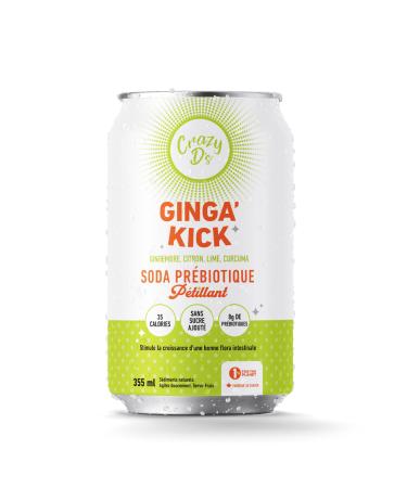Crazy D's Prebiotic Soda - Ginga' Kick 6 x 4 pack 355ml