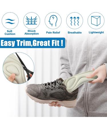 16 Pairs 3D Memory Foam Shoe Inserts | Men Women Comfort Insoles for Foot Pain Relief - Buy Online on GoSupps.com