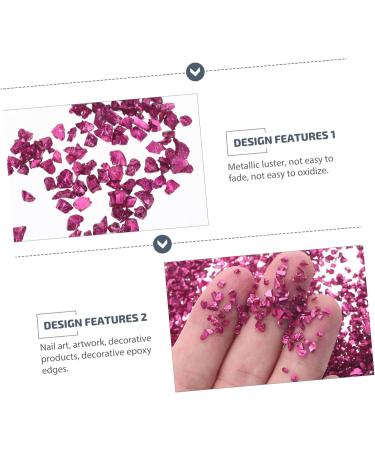 FOYTOKI 1 Glass Chip Nail Manicure DIY Accessories Nail Crushed Glass Epoxy Charms Manicure Charms DIY Charm Fillers Nail Art Accessories DIY Glass Fillers Nail Art Stone 0.5X0.3cm Rosy - Buy Online on GoSupps.com