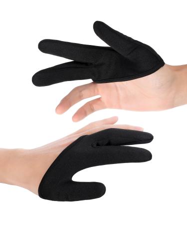 2 Pieces Heat Resistant Gloves 3 Finger Mittens Protection Gloves Curling Wand Glove Reusable Heat Gloves for Barber Hair Styling Curling Perming Hair Straightening