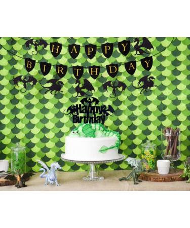 JeVenis Dragon Cake Decoration Dragon Cupcake Toppers Fantasy Party Decoration Black2 - Buy Online on GoSupps.com