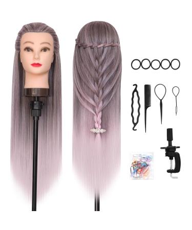 Frisierkopf danseemeibr soft 100% art hair hairdressing head 26-28 inch professional exercise head hairstyle head training heads with holder + diy hair hairstyles set (ombre) - Buy Online on GoSupps.com