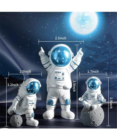 22 Pcs Space Cake Topper Set - Astronaut Figurine, Planet Rocket, Pearl Balls, Star DIY Cake Decorations - Outer Space Themed Party Supplies for Kids Birthday, Baby Shower - Blue - Buy Online on GoSupps.com
