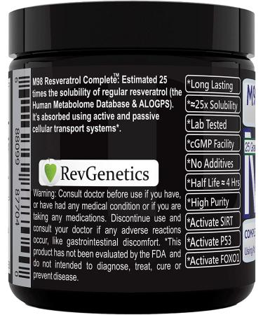 M98 Complete Resveratrol 25g - Premium Antioxidant Supplement | RevGenetics - Fast International Shipping - Buy Online on GoSupps.com