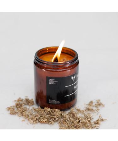 Soothing Sage Organic Beeswax Candle - Eco-Friendly Black Candle for Aromatherapy & Relaxation - Buy Online on GoSupps.com