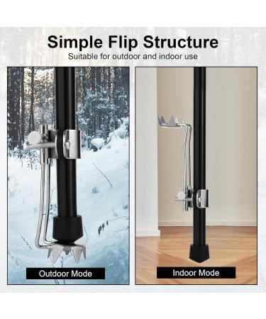2pcs Ice Cane Tip Attachment Heavy Duty Metal Cane Tips for Snow Anti-Slip Crutch Ice Tips Spike Feet 5-Prong Replacement Cane Ice Grip Accessories for Walking Sticks Winter - Buy Online on GoSupps.com