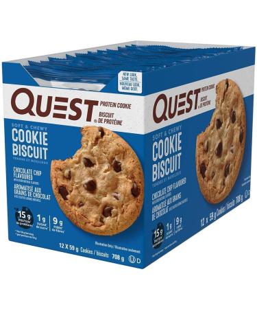Quest Nutrition Chocolate Chip and Peanut Butter Protein Cookies (High Protein High Fiber Low Sugar Keto Friendly) Chocolate Chip Cookie+ Peanut ButterCookie - Buy Online on GoSupps.com