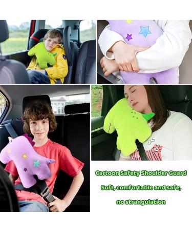 Rosyfate Dinosaur Seat Belt Cushion for Kids & Adults - Safety Belt Shoulder Pillow & Neck Support for Comfortable Travel - Buy Online on GoSupps.com