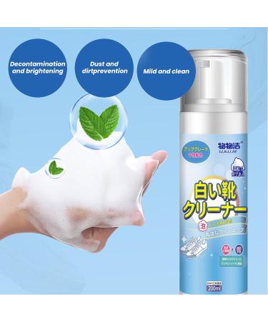 White Trainer Cleaner Sneaker Cleaner 200ml Shoe Cleaning Foam with Brush Towel and Sponge Shoe Cleaning Kit for Removing Stains and Dirt Shoe Whitener for Trainers Leather and Casual Shoe - Buy Online on GoSupps.com