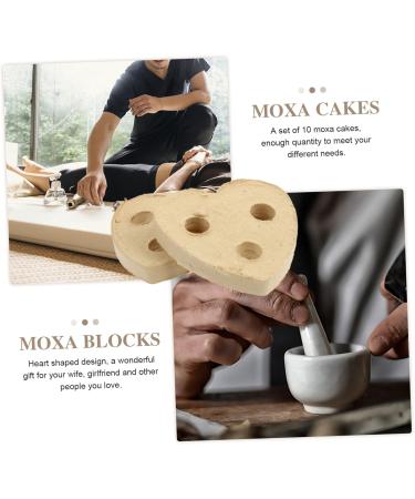 Healeved 10st AI Mini Moxa Sticks - Heart Shaped Moxibustion Pads 4.5x4.5cm | Chinese Moxibustion Therapy - Buy Online on GoSupps.com