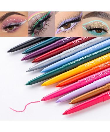 Matte Coloured Eyeliner Set - 3 Waterproof Eyeliner Pencils in Cyan Blue and Purple Shades for All-Day Wear - Buy Online on GoSupps.com