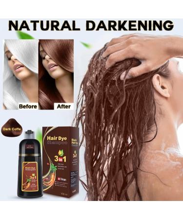 MEIDU 3-in-1 Chestnut Brown Hair Dye Shampoo - Herbal Gray Coverage for Men & Women - Fast Color Results - 16.9 Oz - Buy Online on GoSupps.com