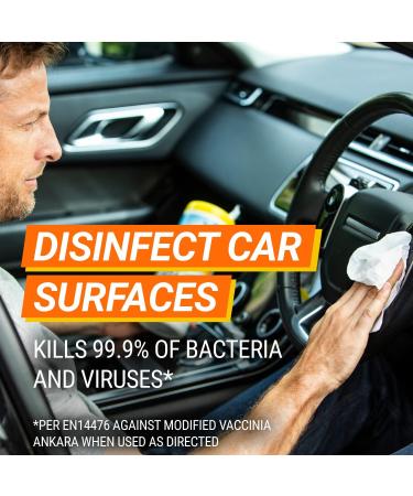 Armor All 24 Disinfectant Wipes Citrus Scent Cleans and Disinfects All Car Surfaces In One Step Kills 99.99% of Bateria and Virus Freshness Lock Ideal For Car Detailing - Buy Online on GoSupps.com