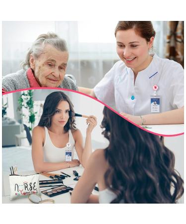 38 Pcs Nurse Appreciation Gift Set - Cotton Makeup Bag, Badge Holder Reel, Hair Elastic, Bracelet - Elegant Style - Buy Online on GoSupps.com
