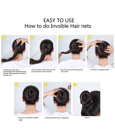 Hair Network Bun Dutt Nets - 20 Invisible Hair Bun Accessories & 50 U-Shape Styling Tools for Dancers & Girls - Buy Online on GoSupps.com