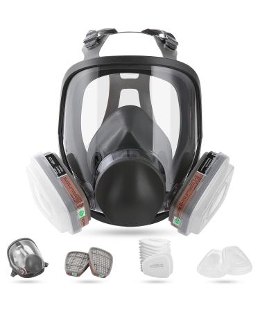 DBYUSB 19in1 Reusable Full Face Respirator Dust-proof Face Cover Full Face Cover Protect Against Gas Paint Dust Chemicals and Other Work Protection