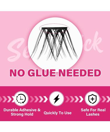 Self Adhesive Eyelashes 40Pcs Begonia D-10-18mix - Easy to Apply, No Glue Needed - Buy Online on GoSupps.com