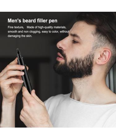 Beard marker for men beard marker refill for men beard mascara for beard mustache and eyebrows beard coloring for men fill shape and define your beard Tsuchiya dark brown + brush - Buy Online on GoSupps.com