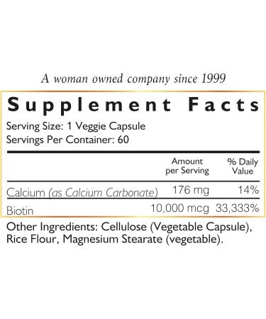 Coc March N.M.D Molecular Biotin - 10,000 mcg, Supports Healthy Hair and Nails - Gluten Free, Soy Free, Dairy Free, Paleo Friendly, Vegan, 60 Servings - Buy Online on GoSupps.com