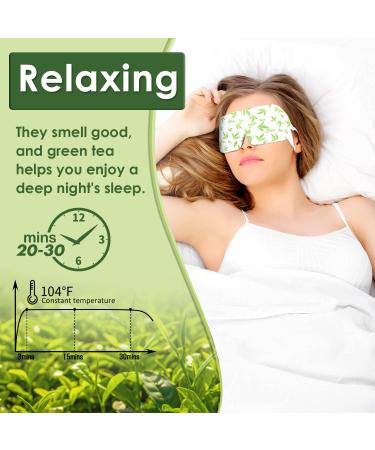 Lavender and Green Tea Steam Eye Mask Set - 16PCS Lavender & 20 Packs Green Tea for Relaxation and Eye Strain Relief - Buy Online on GoSupps.com