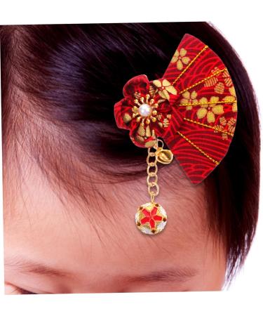 minkissy 2 Pairs flower design hair clips kimono cute sector Cherry blossoms Accessories hairpin Costume clothing kids hair accessories kids barrettes for hair Japan accessories - Buy Online on GoSupps.com