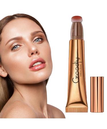 REMEK Cheek Stick | 15ml Universal Cheek Cream Blush - Face Stick Lip and Cheek Stick Moist Lips Professional Makeup with Air Mattress Applicator 3#