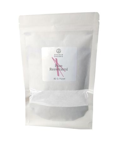 Resveratrol highly extremist powder - resveratrol powder - extract made of Japanese perennial knotle - 80g micronized powder of Shanab Pharma
