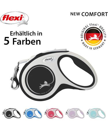 Buy Flexi Retractable Leash New Comfort - Black Small (S) 5m | International Shipping Available - Buy Online on GoSupps.com