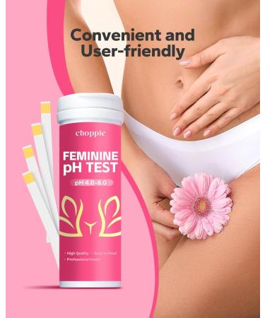 Choppie Vaginal Health pH Test Strips - 50 Strips for Women | Monitor Feminine Health & Prevent Infections | Accurate pH Balance Test - Buy Online on GoSupps.com
