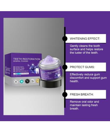 Teeth Restoration Mineral Powder Dental Restoration Mineral Powder Polished Teeth Whitening Powder Mineral Tooth Powder Effective in Strengthening Teeth and Gums Protect Gums and Freshen Breath (1) - Buy Online on GoSupps.com