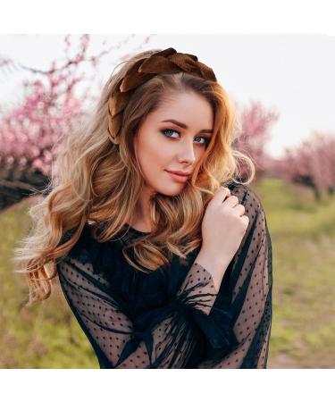 Vintage Brown Boyrot Hair-Ripped Headband | Padded Rockabilly Fashion Accessory for Women & Girls - Buy Online on GoSupps.com