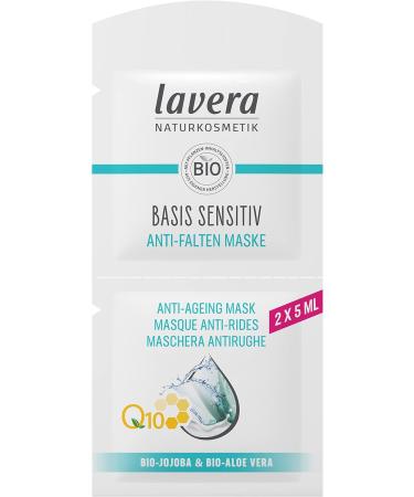 Lavera Sensitive Anti-Folds Mask | Vegan Organic Coenzyme Q10 | Natural Cosmetics - 15 Pack (15 x 10 ml) | International Shipping - Buy Online on GoSupps.com