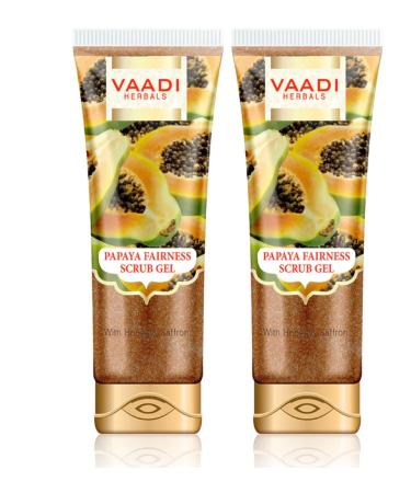 Papaya Scrub Gel with Honey and Saffron 110g x 2