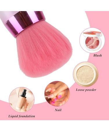 Soft Fiber Nail Dust Brush - Pink Fingernail Art Cleaning Tool for Makeup & Acrylic UV Gel Nails (Red) - Buy Online on GoSupps.com