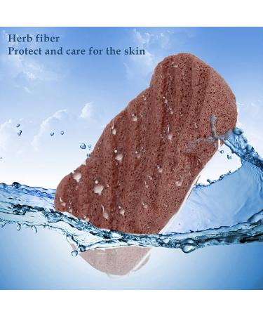 Konjac Facial Sponge Cleaner Sponge Made of Vegetable Fiber Clay Sponges for Normal Sensitive Skin Dirty Peeling Bathroom Sponge Dry Condition Long Wave (Red Clay) - Buy Online on GoSupps.com