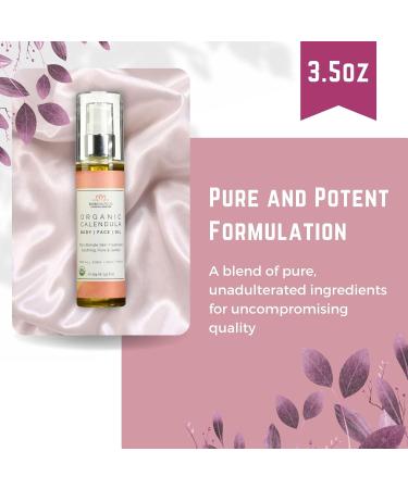 Certified Organic Calendula Oil - High Potency Moisturizer & Repair | Non-GMO Vegan Kosher | 3.5oz International Shipping - Buy Online on GoSupps.com