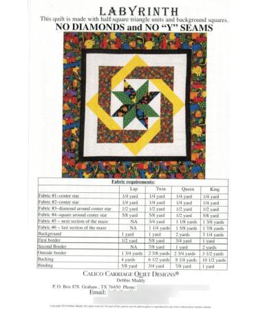 Labyrinth Quilt Pattern - No Diamonds or Y Seams - 4 Size Options - Buy Online on GoSupps.com