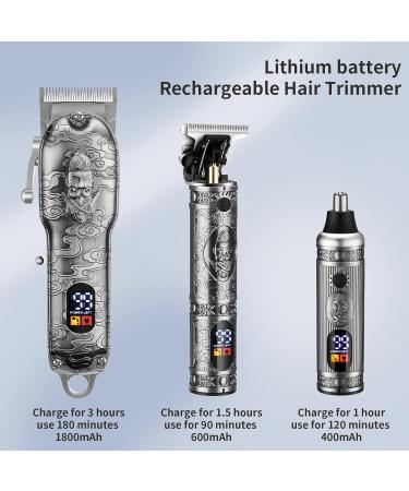 Lanumi Hair Clippers for Men Cordless Hair Trimmer Beard Trimmer/Nose Trimmer Professional T-Blade Trimmer USB Rechargeable Hair Cutting Grooming Kit Barber Clippers Set LED Display - Buy Online on GoSupps.com