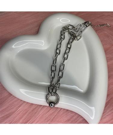 Oralgo Steel Bead Keybone Chain Necklace | Stylish Round Pearl Collarbone Chain for Everyday Use | Metal Jewelry - Buy Online on GoSupps.com