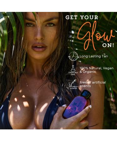 Organic Dark Tanning Oil No SPF - Cruelty-Free Vegan Travel Size Almond & Vitamin E Infused - Buy Online on GoSupps.com
