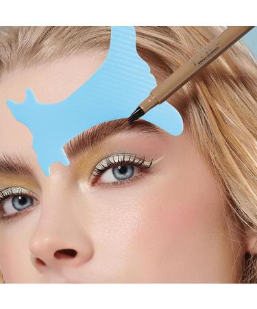 Eyeliner stencils for eyes wing eyeshadow stencilWinged eyeliner tool Brow Microblading Ruler Template for Perfect Winged Tip Brow Makeup Beginner Friendly Blue - Buy Online on GoSupps.com