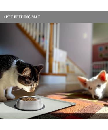 Reopet Waterproof Silicone Pet Feed Mats - Elevated Edge Dog & Cat Space Mats (71x45 cm) - Ideal for Dogs and Cats - 1-Pack - Buy Online on GoSupps.com
